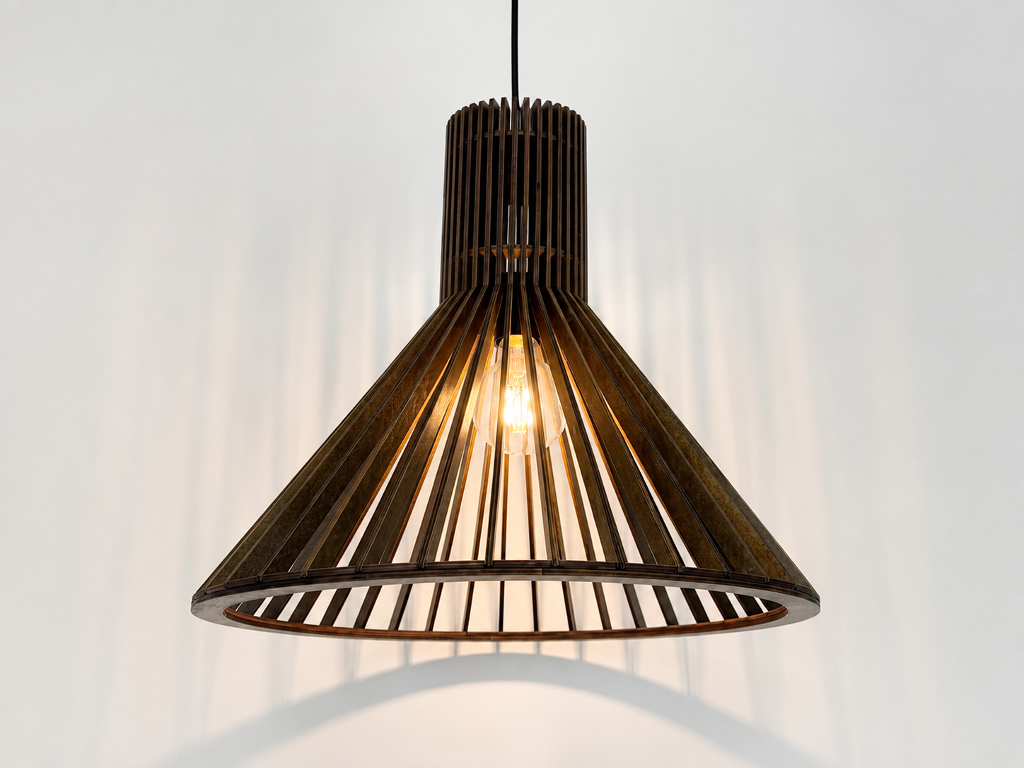 Contemporary timber pendant light wood86-350 co