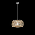 real wood slatted pendant light for restaurant interior nz