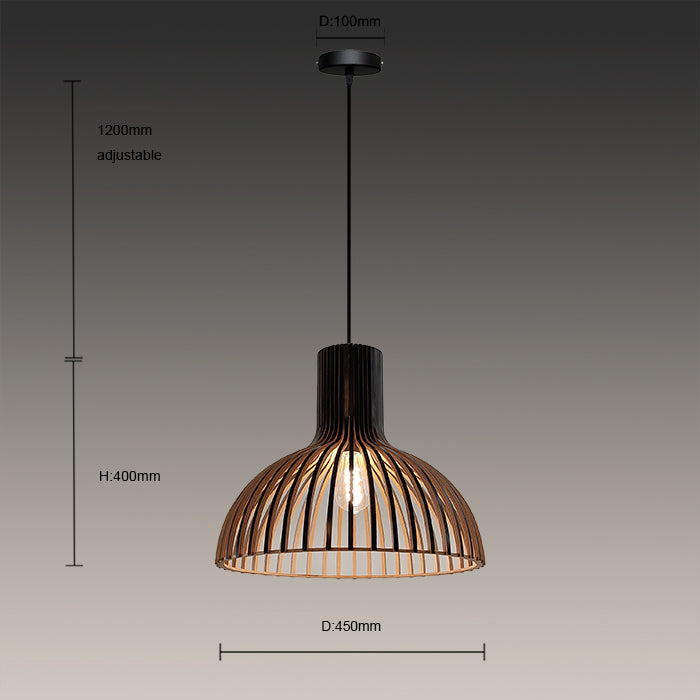 wooden pendant light with dimensions NZ