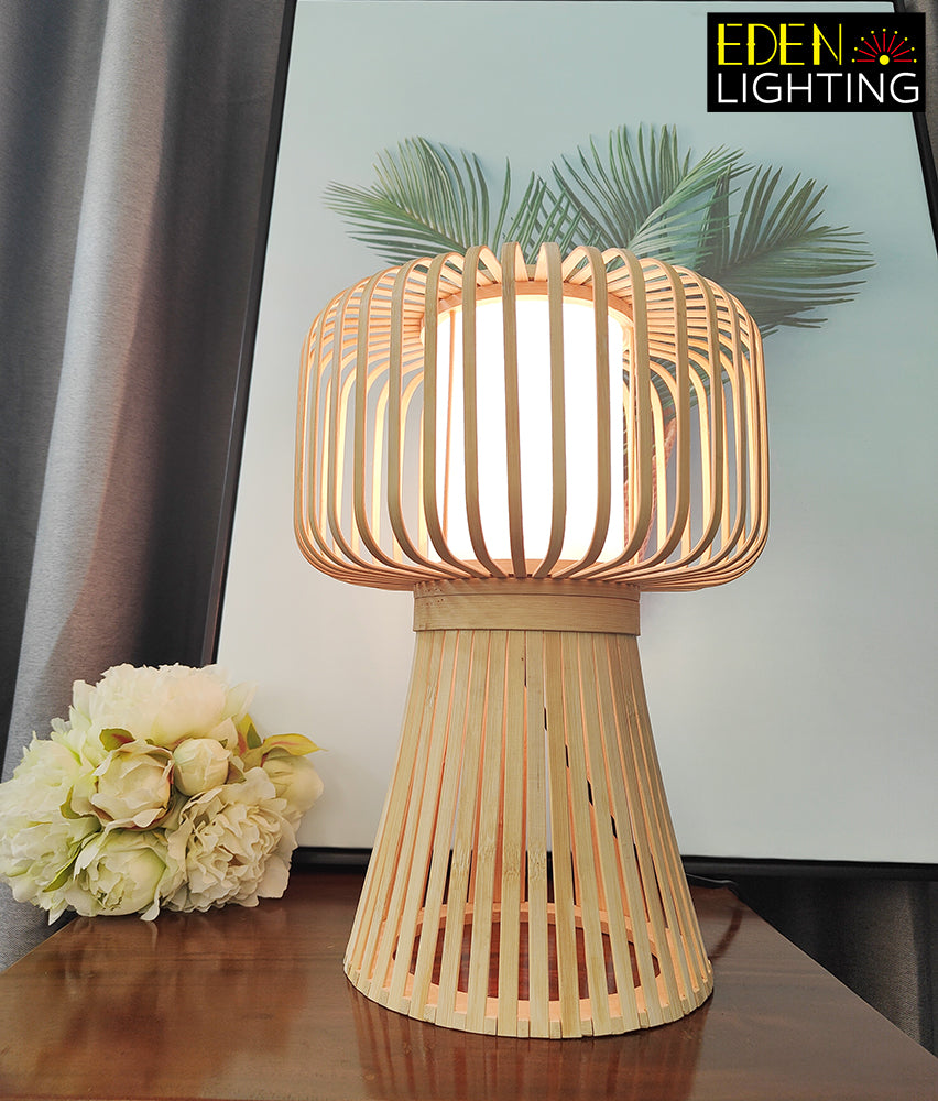 natural bamboo table lamp - eden lighting Auckland