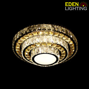 7212 Round Elani   Crystal ceiling light