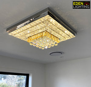 825-600 Maddy Square crystal ceiling light