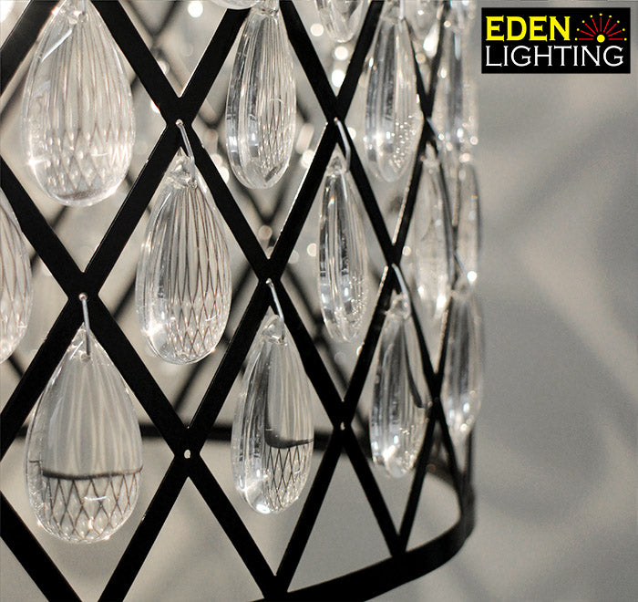 Lamp shade Crystals Black 8662-200mm