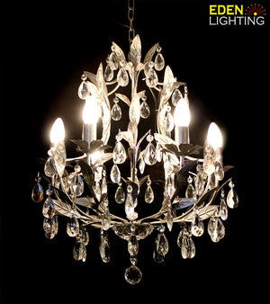 9087-6P Silver Adonis chandelier