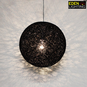 9157 300mm Black Bloom lamp shade with pendant