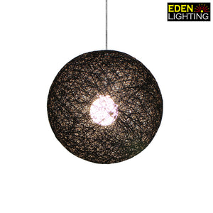 9157 400mm Black Bloom lamp shade with pendant