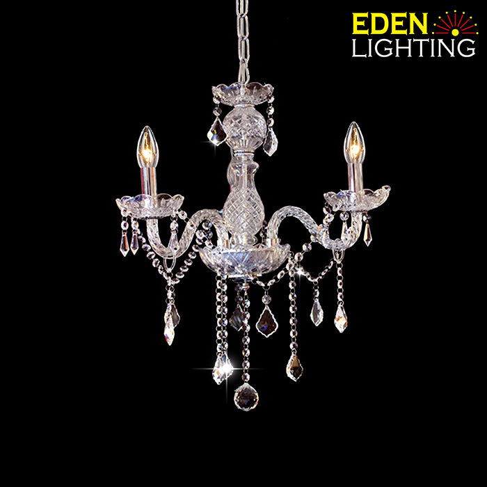 9196-3L Clear Marquis chandelier