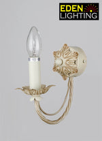 Antique cream color wall light fixture with a floral design nz