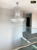 Crystals pendant light in real-life scene lighting shop South NZ