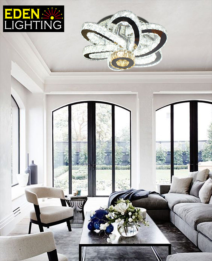 Chrome crystal chandelier for elegant lounge nz