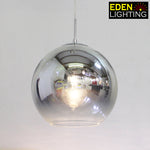 Vintage-style glass pendant light with mirror-reflective glass finish nz