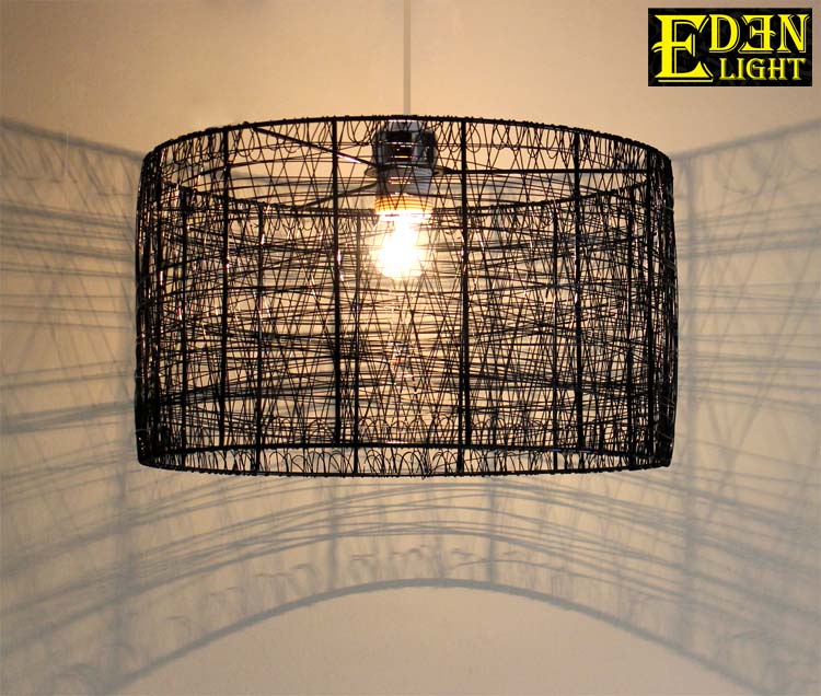 black pendant light iron hanging in the entry area nz