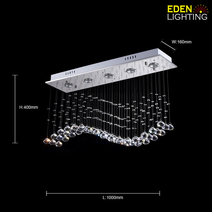 modern chrome chandelier light size