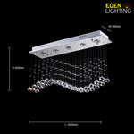 modern chrome chandelier light size