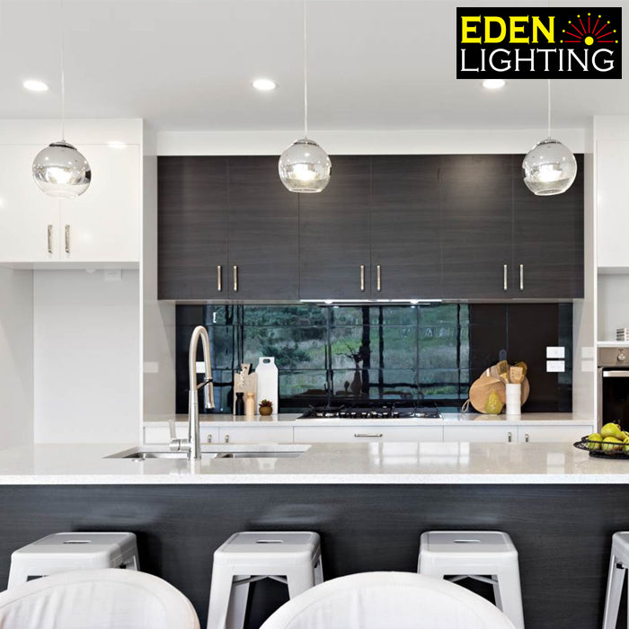 contemporary glass pendant for open-plan kitchen auckland