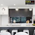 contemporary glass pendant for open-plan kitchen auckland
