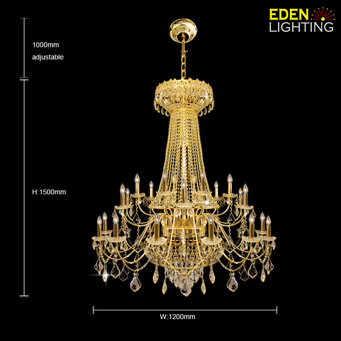 extra large crystal chandelier for open-plan living size auckland