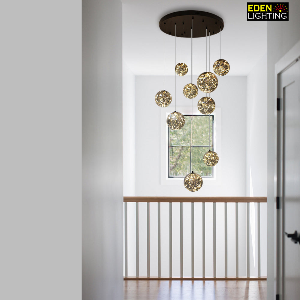bubble glass chandelier for stairwell nz