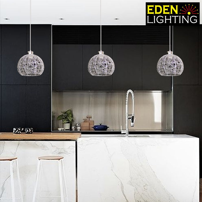  silver kitchen island pendants for open plan homes nz