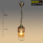 small amber glass pendant for compact kitchen auckland