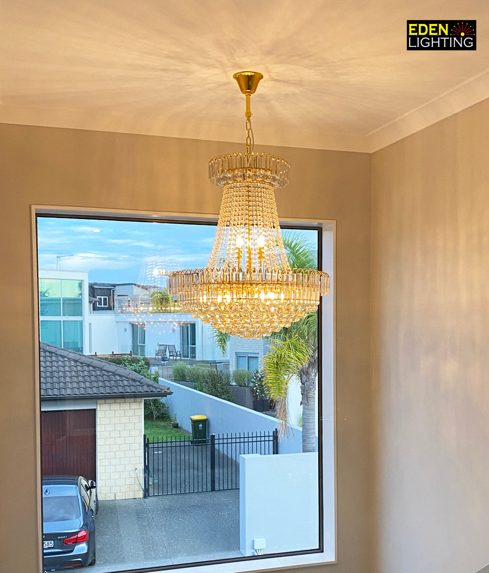modern crystals pendant light for stairway lighting store North NZ