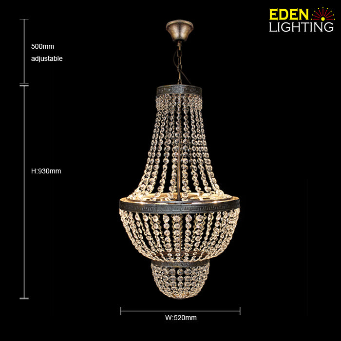 full-size cluster crystal pendant for statement lounge Auckland
