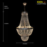 full-size cluster crystal pendant for statement lounge Auckland
